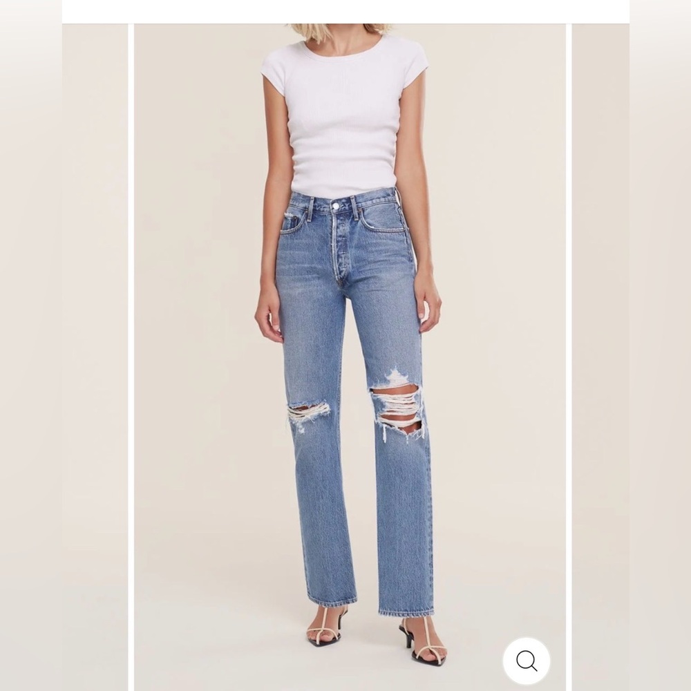 Agolde Classic High-Waist Blue Women’s Jeans